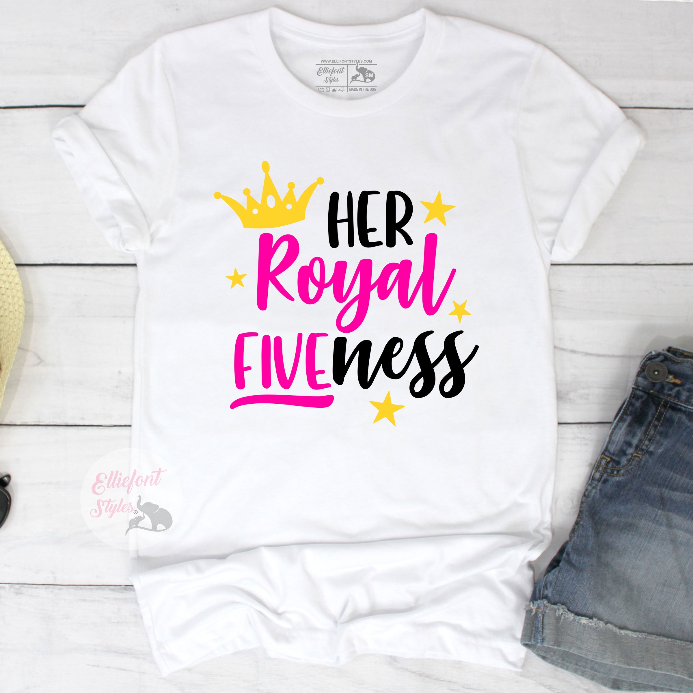 Her Royal Fiveness Birthday Shirt – Elliefont Styles